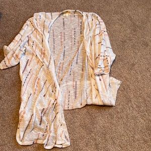 xL tribal print cardigan short sleeve